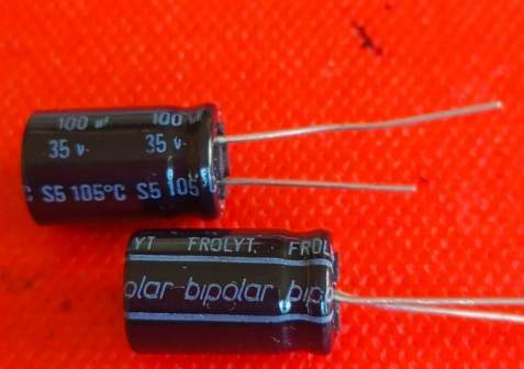 100uf 35V Bipolar Elektrolitik Kondansatör (10x16mm) (kutupsuz)